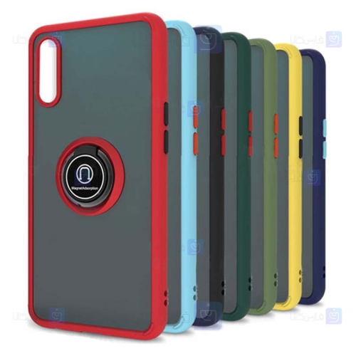 قاب محافظ مات انگشتی سامسونگ Translucent Matte Hybrid Ring Case Samsung Galaxy A01