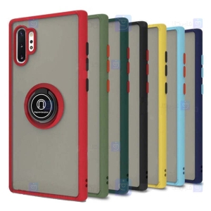 قاب محافظ مات انگشتی سامسونگ Translucent Matte Hybrid Ring Case Samsung Galaxy Note 10 Plus