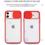 قاب محافظ مات با محافظ لنز آیفون Transparent Hybrid Matte Cam Protector Case for Apple iPhone 12 mini