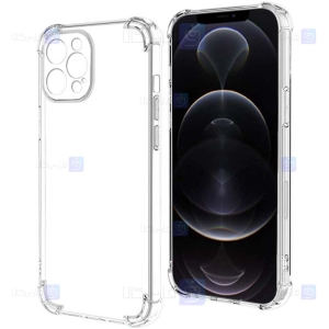 قاب محافظ ژله ای کپسول دار با محافظ لنز آیفون Clear Jelly Air Rubber Case With lens Protector For Apple iPhone 12 Pro Max