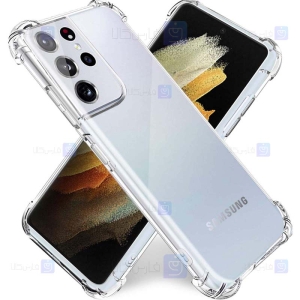 قاب محافظ ژله ای کپسول دار 5 گرمی سامسونگ Clear Tpu Air Rubber Jelly Case For Samsung Galaxy S21 Ultra