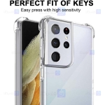 قاب محافظ ژله ای کپسول دار 5 گرمی سامسونگ Clear Tpu Air Rubber Jelly Case For Samsung Galaxy S21 Ultra