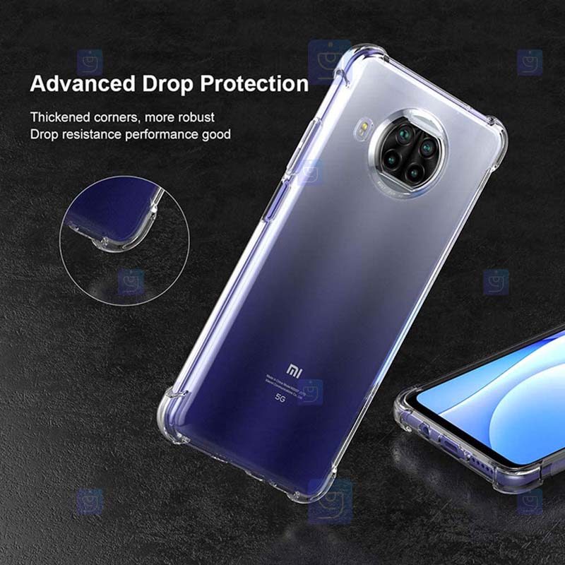 قاب محافظ ژله ای کپسول دار 5 گرمی شیائومی Clear Tpu Air Rubber Jelly Case For Xiaomi Mi 10T Lite 5G