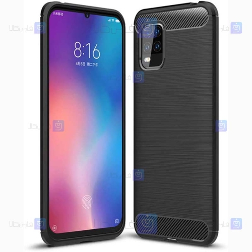 قاب محافظ ژله ای شیائومی Fiber Carbon Rugged Armor Case For Xiaomi Mi 10 Lite 5G Mi10 Youth 5G