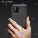 قاب محافظ ژله ای شیائومی Fiber Carbon Rugged Armor Case For Xiaomi Mi 10 Lite 5G Mi10 Youth 5G