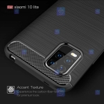 قاب محافظ ژله ای شیائومی Fiber Carbon Rugged Armor Case For Xiaomi Mi 10 Lite 5G Mi10 Youth 5G