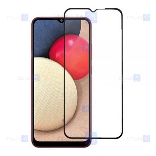محافظ صفحه نمایش شیشه ای تمام چسب با پوشش کامل سامسونگ Full Glass Screen Protector For Samsung Galaxy A02s
