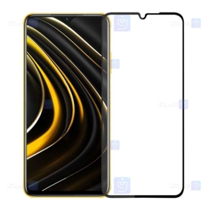 محافظ صفحه نمایش شیشه ای تمام چسب با پوشش کامل شیائومی Full Glass Screen Protector For Xiaomi Poco M3