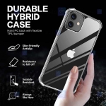 قاب محافظ پشت کریستالی کپسول دار اپل Manger Transparent Air Rubber Case For Apple iPhone 12 Pro Max