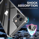 قاب محافظ پشت کریستالی کپسول دار اپل Manger Transparent Air Rubber Case For Apple iPhone 12 Pro Max