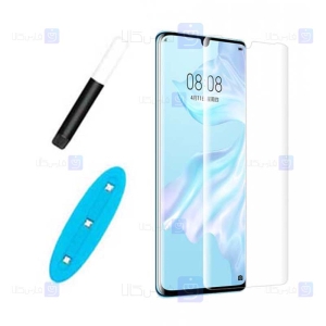 محافظ صفحه شیشه ای تمام صفحه و خمیده یو وی مات هواوی Matte UV Full Glass Screen Protector Huawei P30 Pro