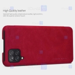 کیف محافظ چرمی نیلکین سامسونگ Nillkin Qin Case For Samsung Galaxy A12