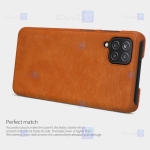 کیف محافظ چرمی نیلکین سامسونگ Nillkin Qin Case For Samsung Galaxy A12