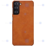 کیف محافظ چرمی نیلکین سامسونگ Nillkin Qin Case For Samsung Galaxy S21 Plus