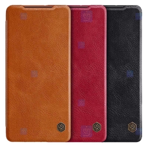 کیف محافظ چرمی نیلکین سامسونگ Nillkin Qin Case For Samsung Galaxy S21 Ultra