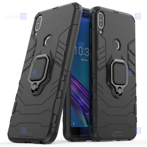 قاب محافظ ضد ضربه انگشتی ایسوس Ring Holder Iron Man Armor Case Asus ZenFone Max Pro M1 ZB602KL