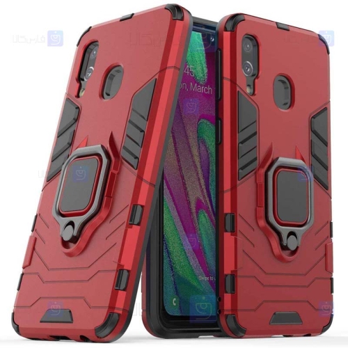 قاب محافظ ضد ضربه انگشتی سامسونگ Ring Holder Iron Man Armor Case Samsung Galaxy A40
