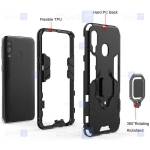 قاب محافظ ضد ضربه انگشتی سامسونگ Ring Holder Iron Man Armor Case Samsung Galaxy A40