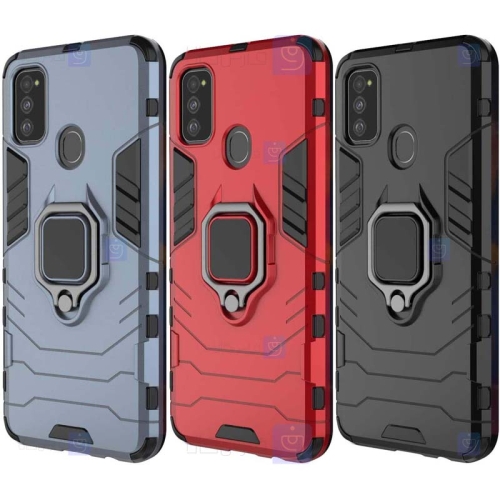 قاب محافظ ضد ضربه انگشتی سامسونگ Ring Holder Iron Man Armor Case Samsung Galaxy M30s