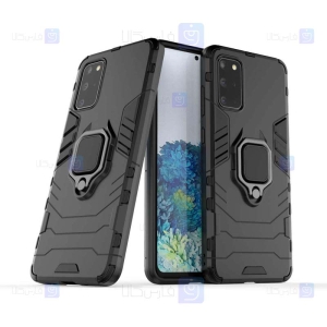قاب محافظ ضد ضربه انگشتی سامسونگ Ring Holder Iron Man Armor Case Samsung Galaxy S20 plus