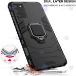 قاب محافظ ضد ضربه انگشتی سامسونگ Ring Holder Iron Man Armor Case Samsung Galaxy S20 plus