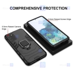 قاب محافظ ضد ضربه انگشتی سامسونگ Ring Holder Iron Man Armor Case Samsung Galaxy S20 plus