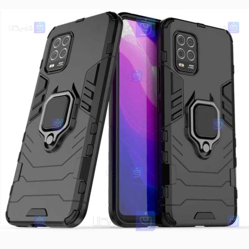 قاب محافظ ضد ضربه انگشتی شیائومی Ring Holder Iron Man Armor Case Xiaomi Mi 10 Lite 5G Mi10 Youth 5G
