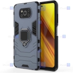 قاب محافظ ضد ضربه انگشتی شیائومی Ring Holder Iron Man Armor Case Xiaomi Poco X3 NFC
