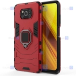 قاب محافظ ضد ضربه انگشتی شیائومی Ring Holder Iron Man Armor Case Xiaomi Poco X3 NFC
