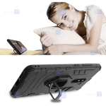 قاب محافظ ضد ضربه انگشتی شیائومی Ring Holder Iron Man Armor Case Xiaomi Pocophone F1
