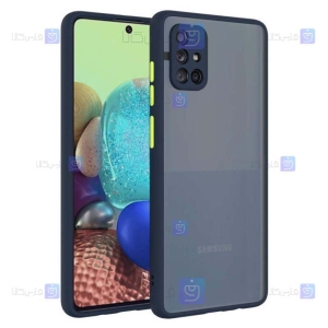 قاب محافظ مات با محافظ لنز سامسونگ Transparent Hybrid Case With Lens Protector Samsung Galaxy M51