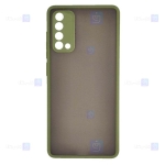 قاب محافظ مات با محافظ لنز هواوی Transparent Hybrid Case With Lens Protector Huawei Y7a