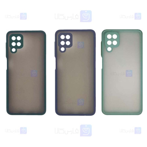 قاب محافظ مات با محافظ لنز سامسونگ Transparent Hybrid Case With Lens Protector Samsung Galaxy A42 5G