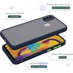 قاب محافظ مات با محافظ لنز سامسونگ Transparent Hybrid Case With Lens Protector Samsung Galaxy M30s