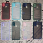 قاب محافظ مات با محافظ لنز سامسونگ Transparent Hybrid Case With Lens Protector Samsung Galaxy M30s