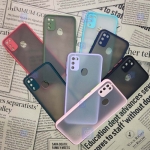قاب محافظ مات با محافظ لنز سامسونگ Transparent Hybrid Case With Lens Protector Samsung Galaxy M30s