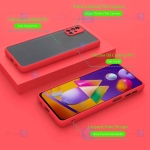 قاب محافظ مات با محافظ لنز سامسونگ Transparent Hybrid Case With Lens Protector Samsung Galaxy M31s