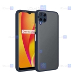 قاب محافظ پشت مات با محافظ لنز سامسونگ Transparent Hybrid Case With Lens Protector Samsung Galaxy A12