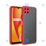 قاب محافظ پشت مات با محافظ لنز سامسونگ Transparent Hybrid Case With Lens Protector Samsung Galaxy A12