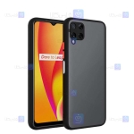 قاب محافظ پشت مات با محافظ لنز سامسونگ Transparent Hybrid Case With Lens Protector Samsung Galaxy A12