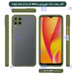 قاب محافظ پشت مات با محافظ لنز سامسونگ Transparent Hybrid Case With Lens Protector Samsung Galaxy A12