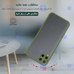 قاب محافظ پشت مات با محافظ لنز سامسونگ Transparent Hybrid Case With Lens Protector Samsung Galaxy A12