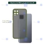 قاب محافظ پشت مات با محافظ لنز سامسونگ Transparent Hybrid Case With Lens Protector Samsung Galaxy A12