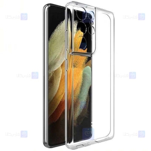 قاب محافظ ژله ای با محافظ لنز سامسونگ Clear Jelly Case With lens Protector For Samsung Galaxy S21 Ultra