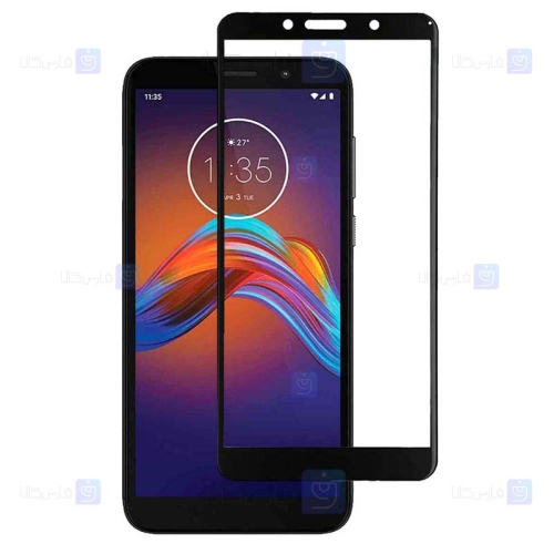 محافظ صفحه نمایش شیشه ای تمام چسب با پوشش کامل موتورولا Full Glass Screen Protector For Motorola Moto E6 Play