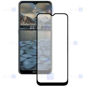 محافظ صفحه نمایش تمام چسب با پوشش کامل نوکیا Full Glass Screen Protector For Nokia 2.4