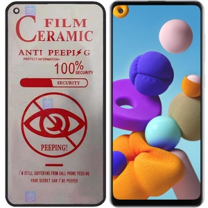 محافظ صفحه نمایش سرامیکی حریم شخصی تمام صفحه سامسونگ Full Privacy Ceramics Screen Protector Samsung Galaxy A21s