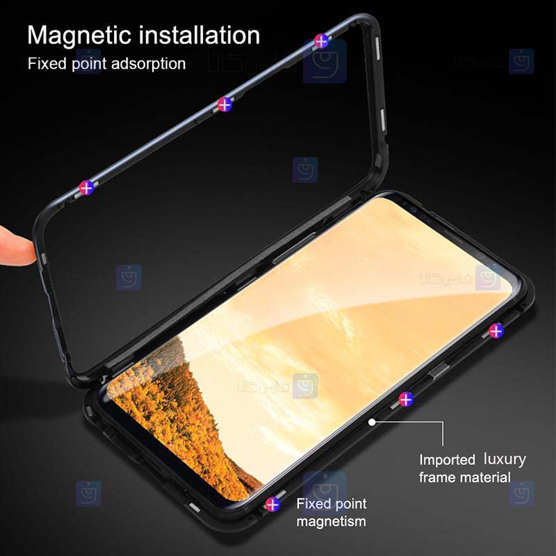 قاب محافظ مگنتی سامسونگ Glass Magnetic 360 Case Samsung Galaxy S20 Ultra