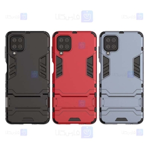 قاب محافظ استند دار سامسونگ Kick Stand Iron Man Armor Case Samsung Galaxy A12