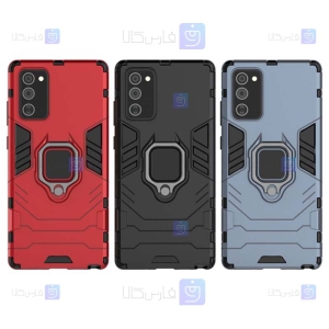 قاب محافظ ضد ضربه انگشتی سامسونگ Ring Holder Iron Man Armor Case Samsung Galaxy Note 20